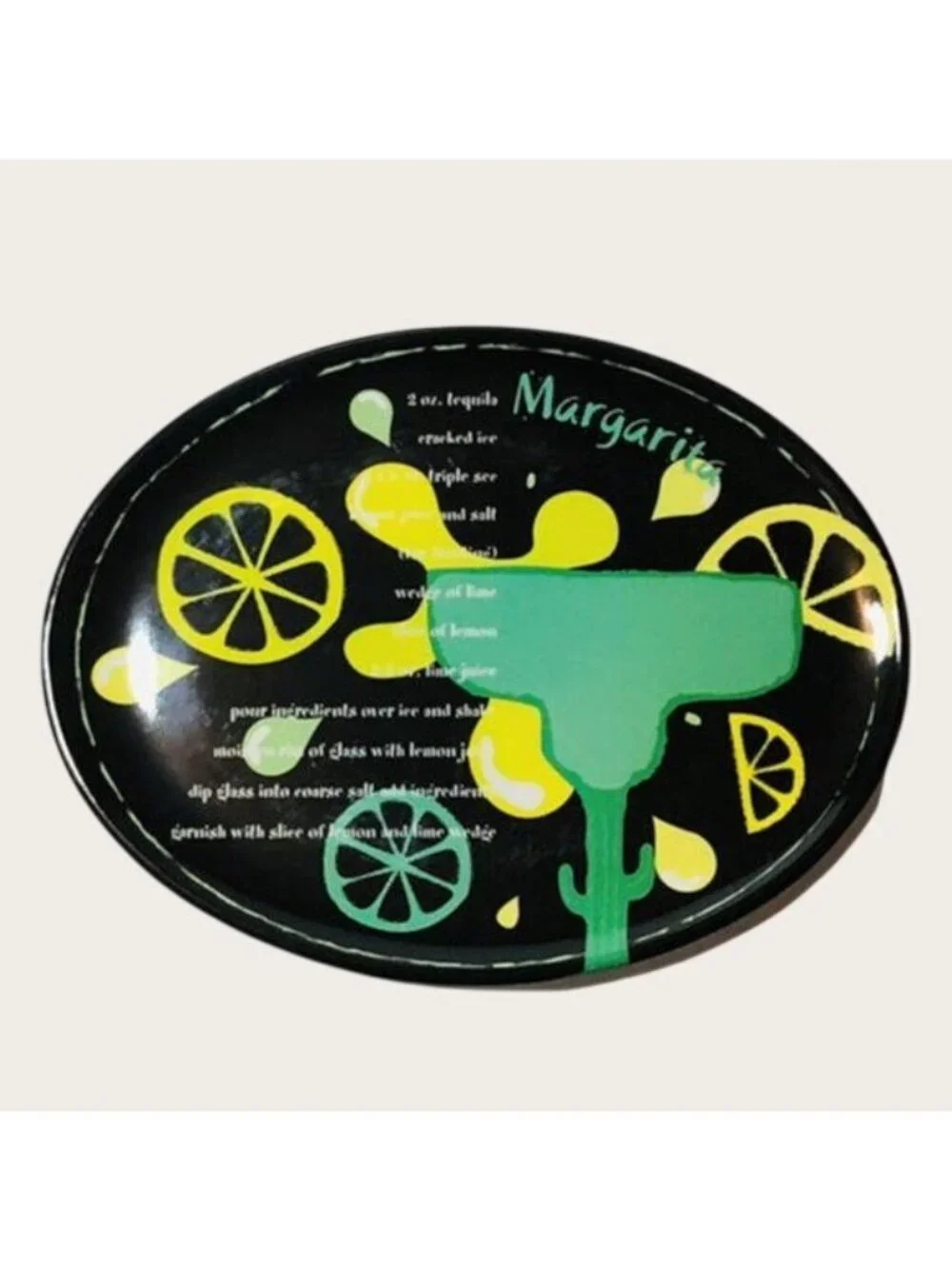 Precidio Mixed Drink Recipe Snack Plate Set of 4 Appetizer Plates